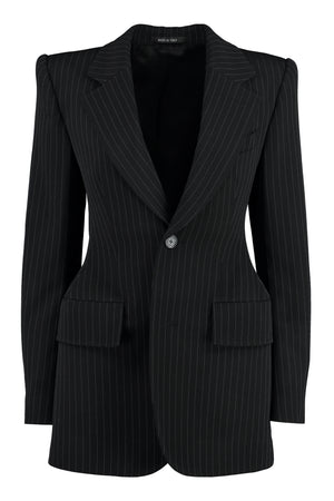 Wool pinstripe blazer-0